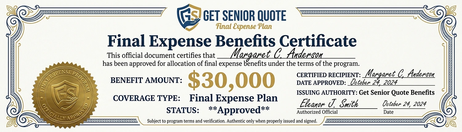 Final expense benefit certificate